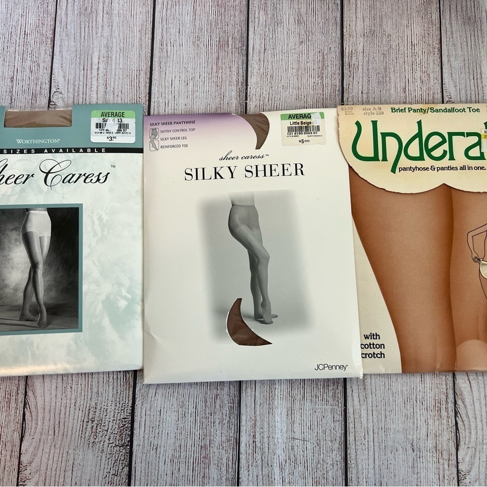 Underalls Vintage Pantyhose Lot Small